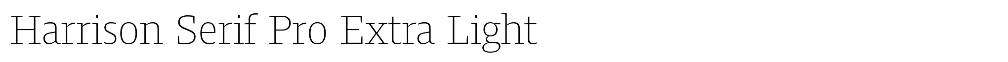 Harrison Serif Pro Extra Light image